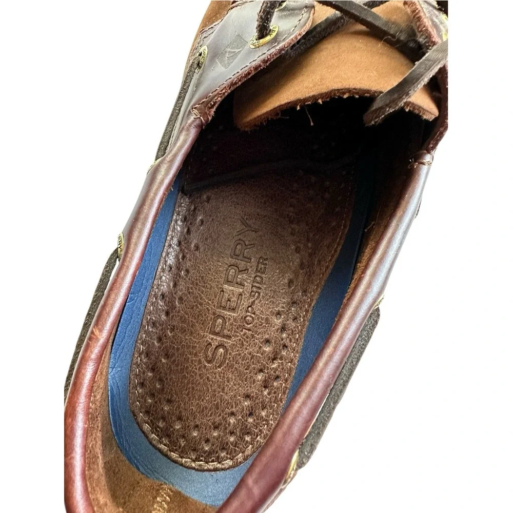 Sperry Top-Sider Original 2-Eye Plush Boat Shoe Brown 0195412 Men's 8.5W